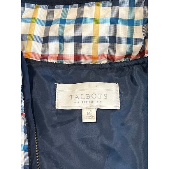 Talbots Lightweight Plaid Vest Women's Size M Petite Spring Colors Preppy Travel - Picture 5 of 8